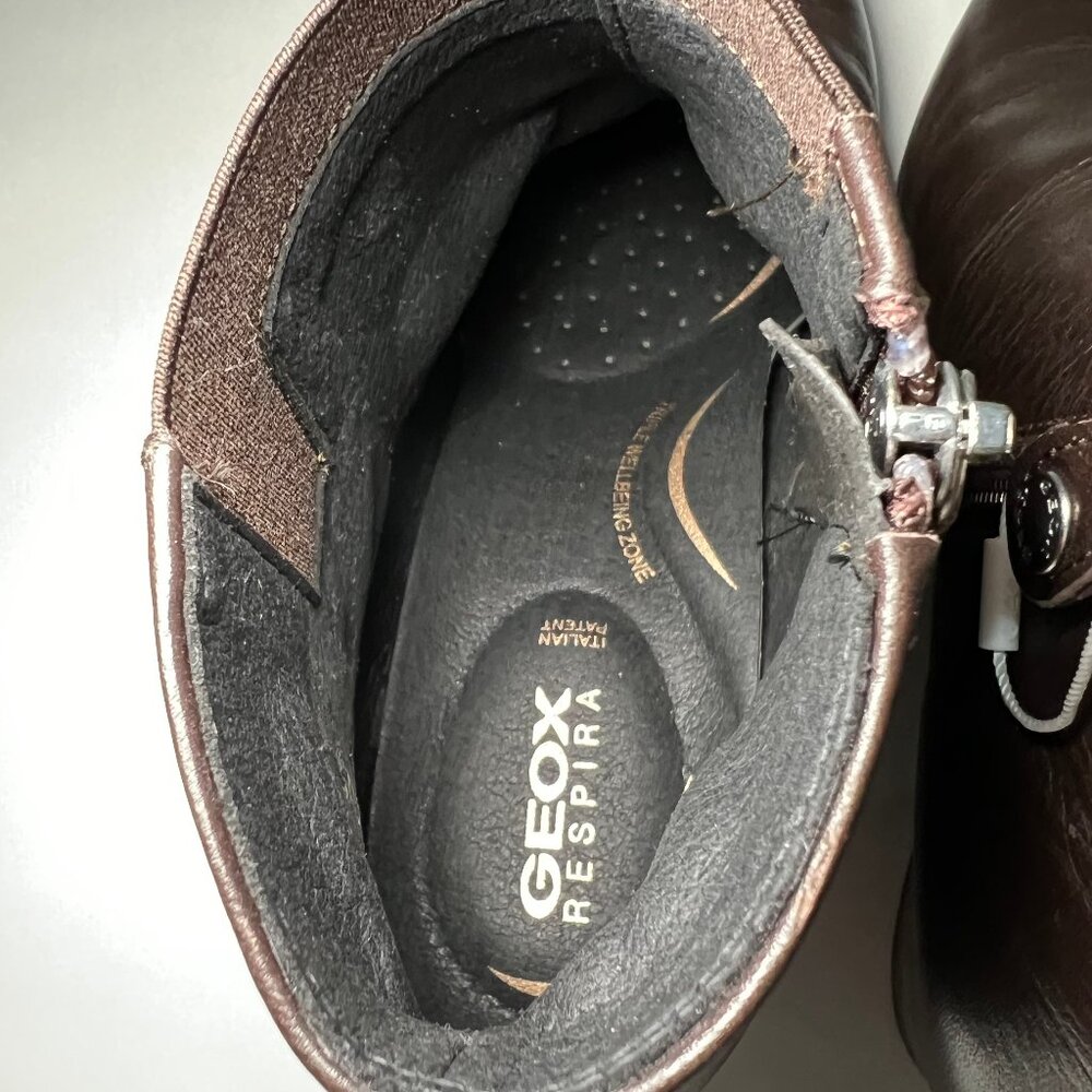 NWOT Geox Respira Leather Ankle Boots — D Annya M. A - Nappa D745VA - Picture 5 of 10